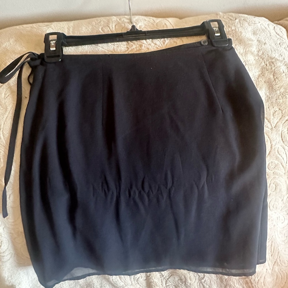 The Limited Womens Black Skirt Side Tie A-Line Chiffon Lite Tutu Tutu Skirt Sz 2 - Picture 4 of 12